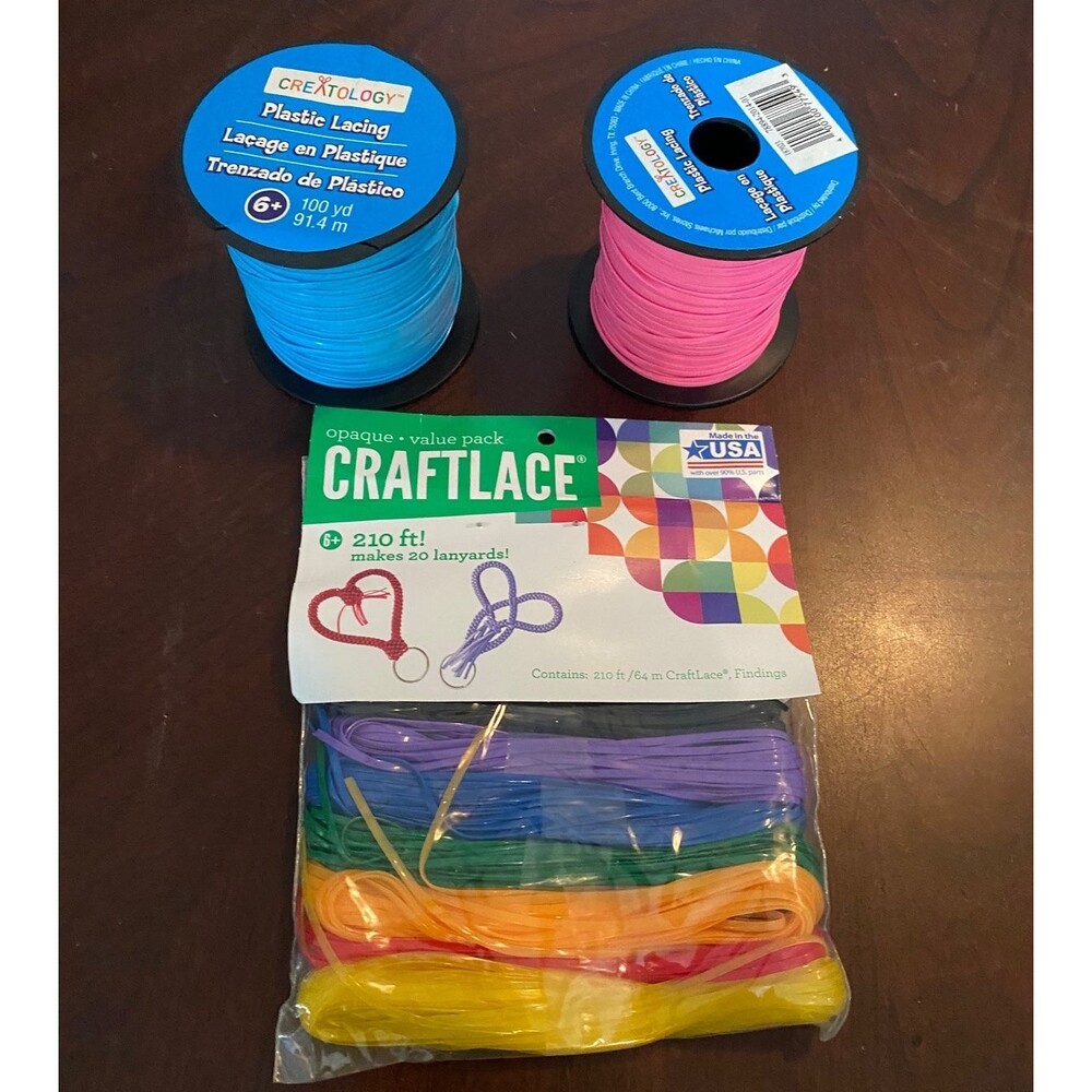 Creatology CraftLace lanyard plastic string lacing cord lot